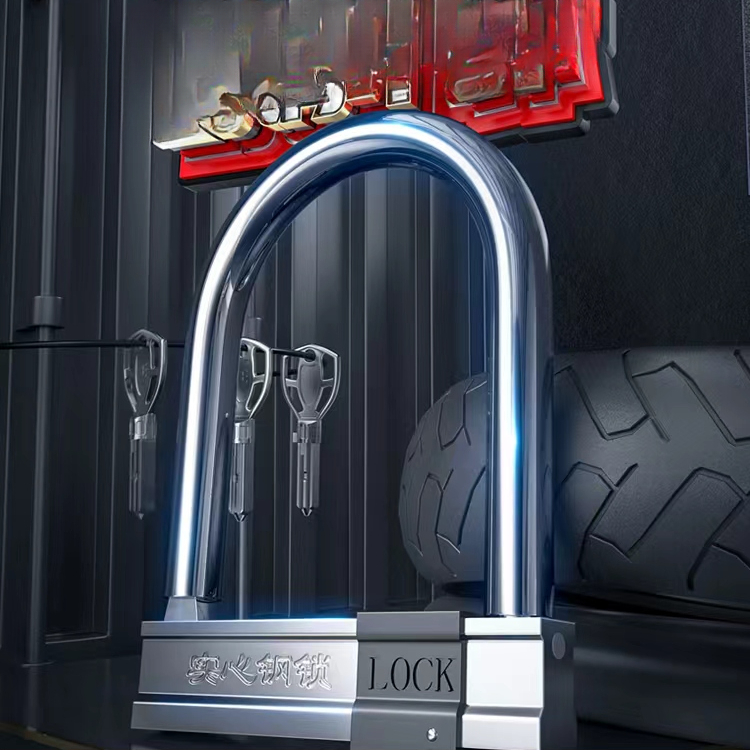 U Lock Heavy Duty - Kunci toko pintu kaca bentuk U,