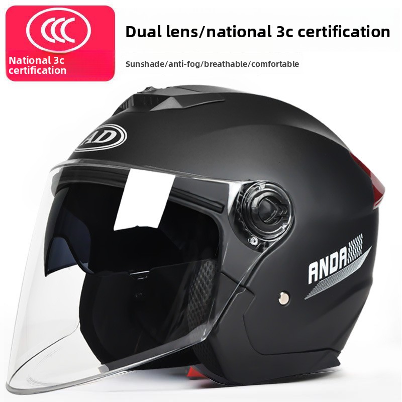Commuting With Road Bike - Helm Setengah Wajah Motor Dewasa dengan