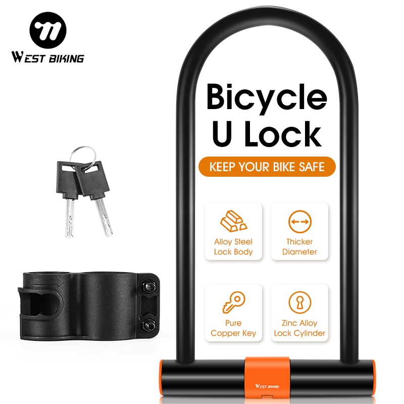 U Lock Heavy Duty - Gembok Sepeda WEST BIKING Model U