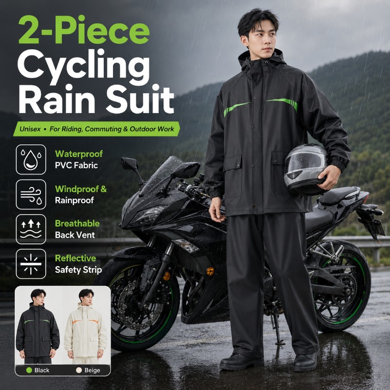 Cycling Commute In Rain - Setelan Hujan Bersepeda Anti Air 2