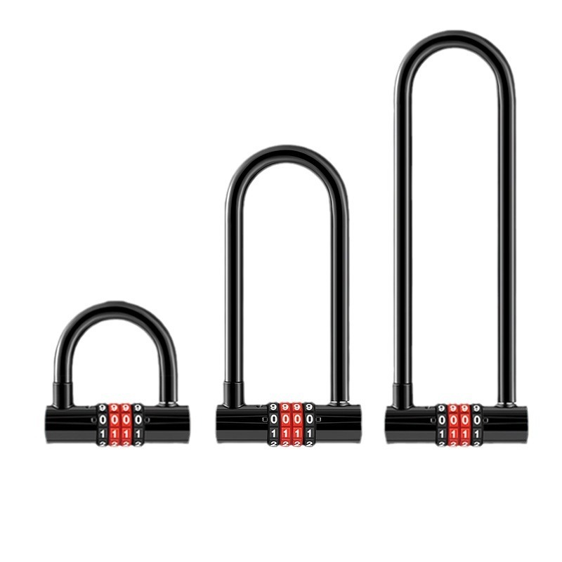 U Lock Heavy Duty - Perpanjang kunci kombinasi anti-maling, gembok pintu