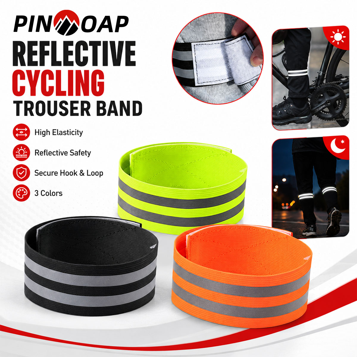 Cycling Commuter Pants - PINMOAP 1/2PCS Tali Celana Sepeda Reflektif