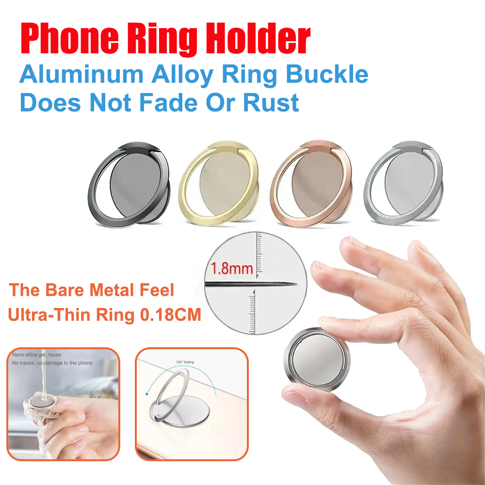 Kickstand Adjustable - Penyangga Cincin Logam Ultra Tipis untuk