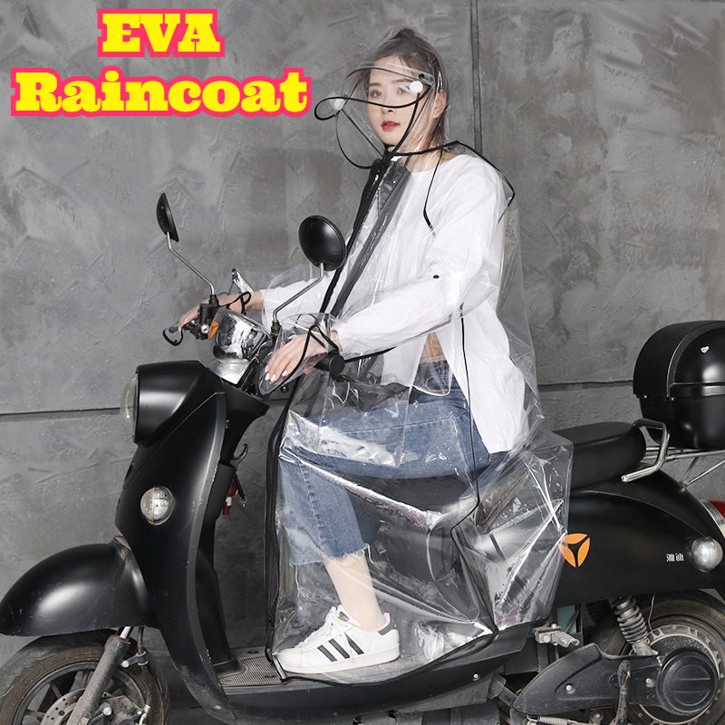 Jas Hujan EVA Transparan Berke - Cycling Commute In Rain ulasan dan harga