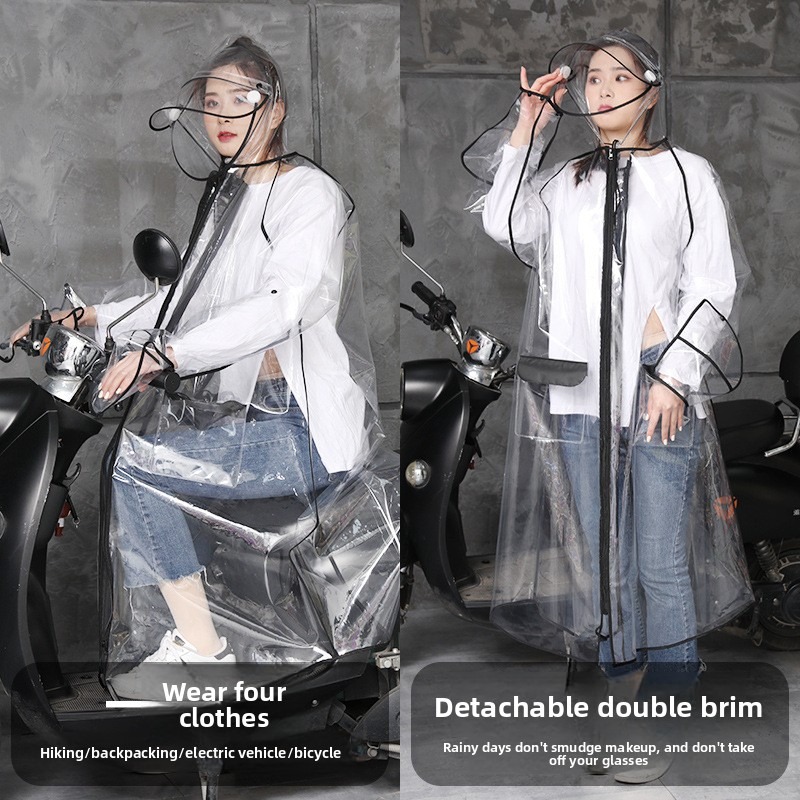 Jas Hujan EVA Transparan Berke - Cycling Commute In Rain ulasan dan harga