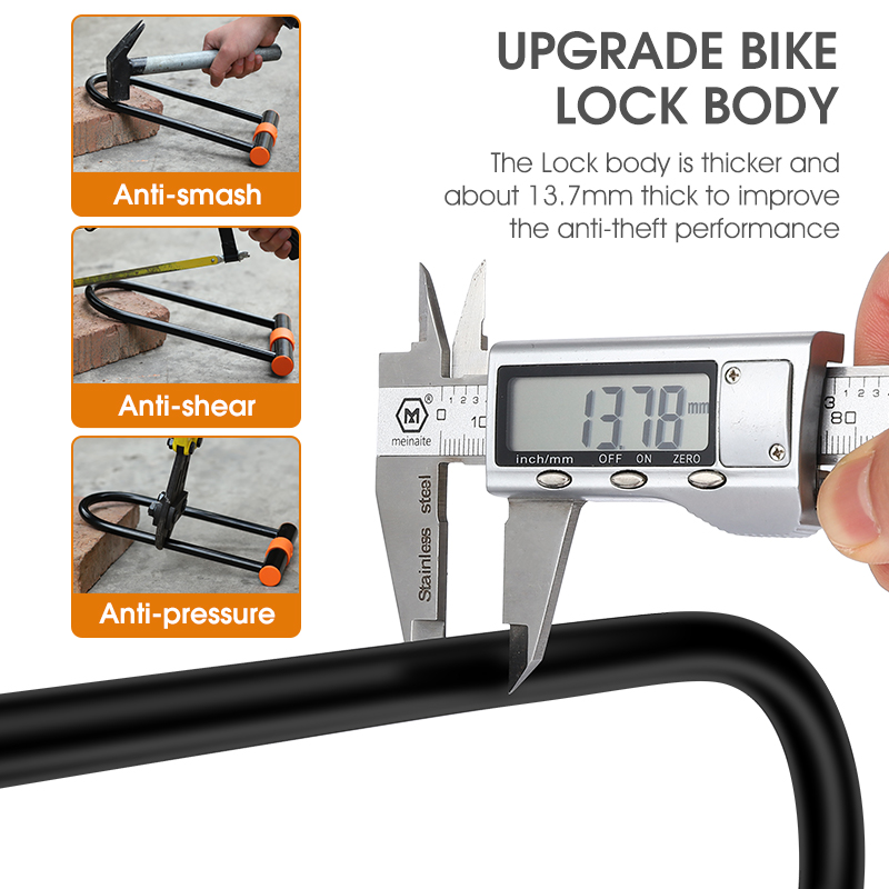 WEST BIKING sepeda baja karbon - U Lock Heavy Duty ulasan dan harga