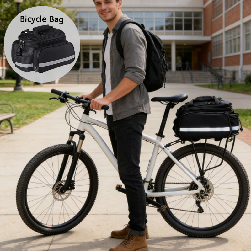 1 Buah Tas Bagasi Sepeda Rak B - Cycling Commute In Rain ulasan dan harga