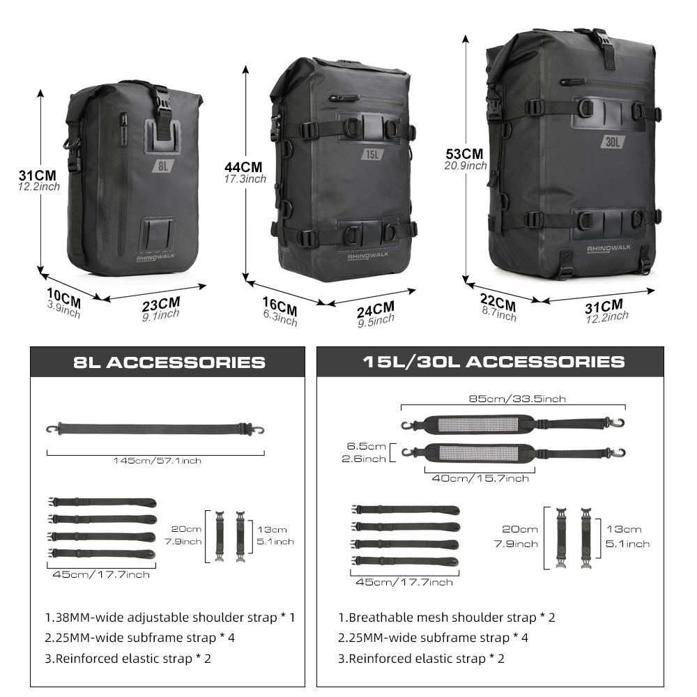 Rhinowalk tas gantung atas kot - Panniers Waterproof Rear ulasan dan harga