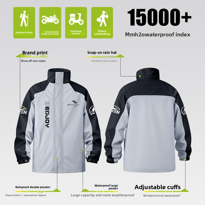 Setelan Jas Hujan Sepeda Motor - Cycling Commute In Rain ulasan dan harga