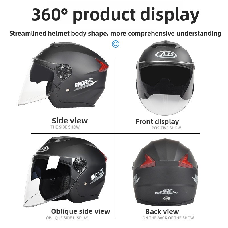 Helm Setengah Wajah Motor Dewa - Commuting With Road Bike ulasan dan harga