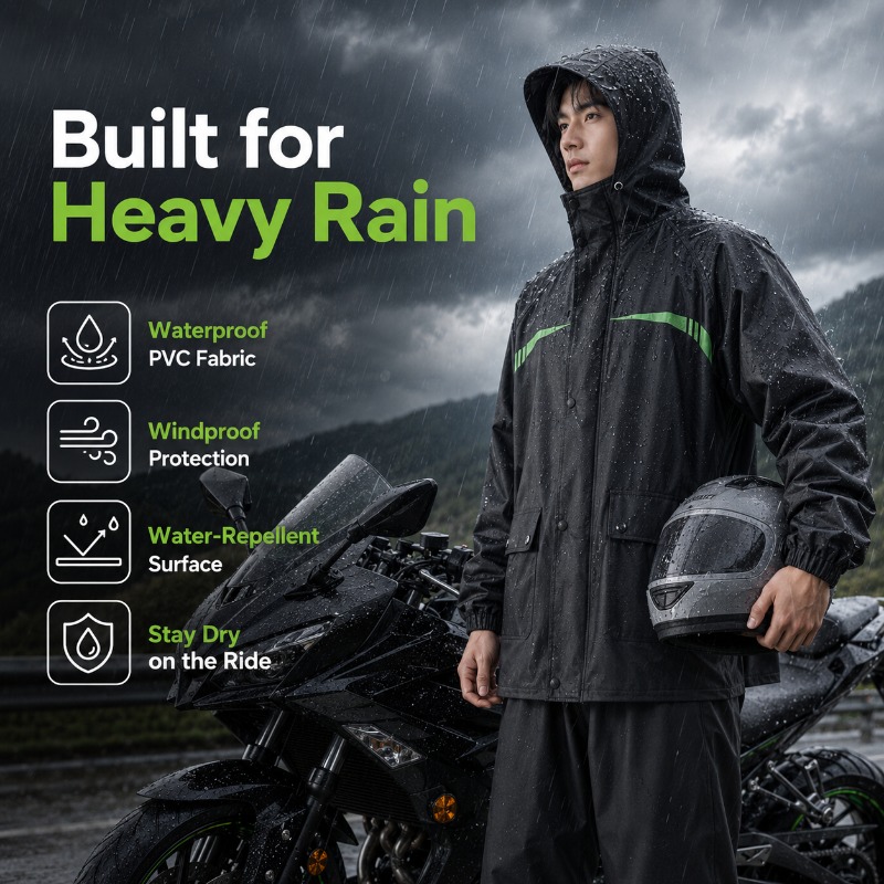 Setelan Hujan Bersepeda Anti A - Cycling Commute In Rain ulasan dan harga