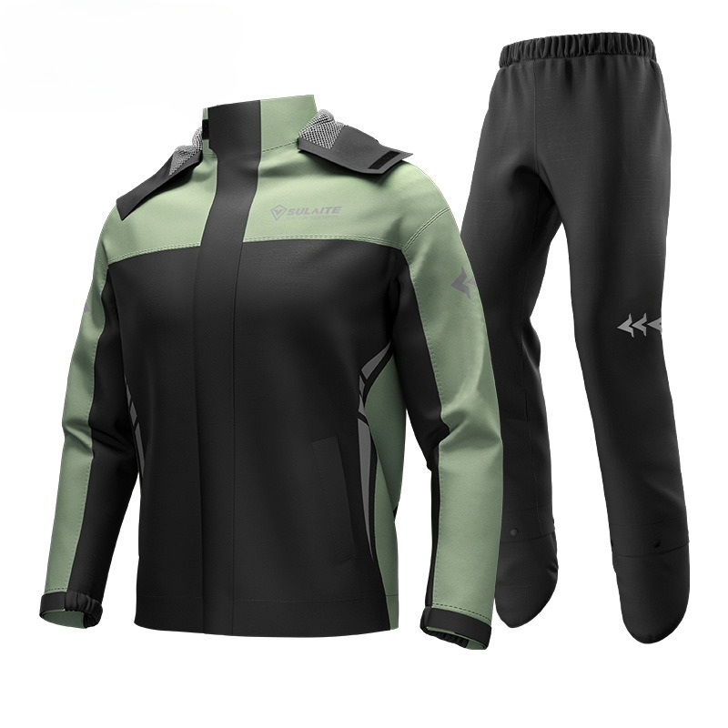 Setelan Jas Hujan Motor Oxford - Cycling Commute In Rain ulasan dan harga